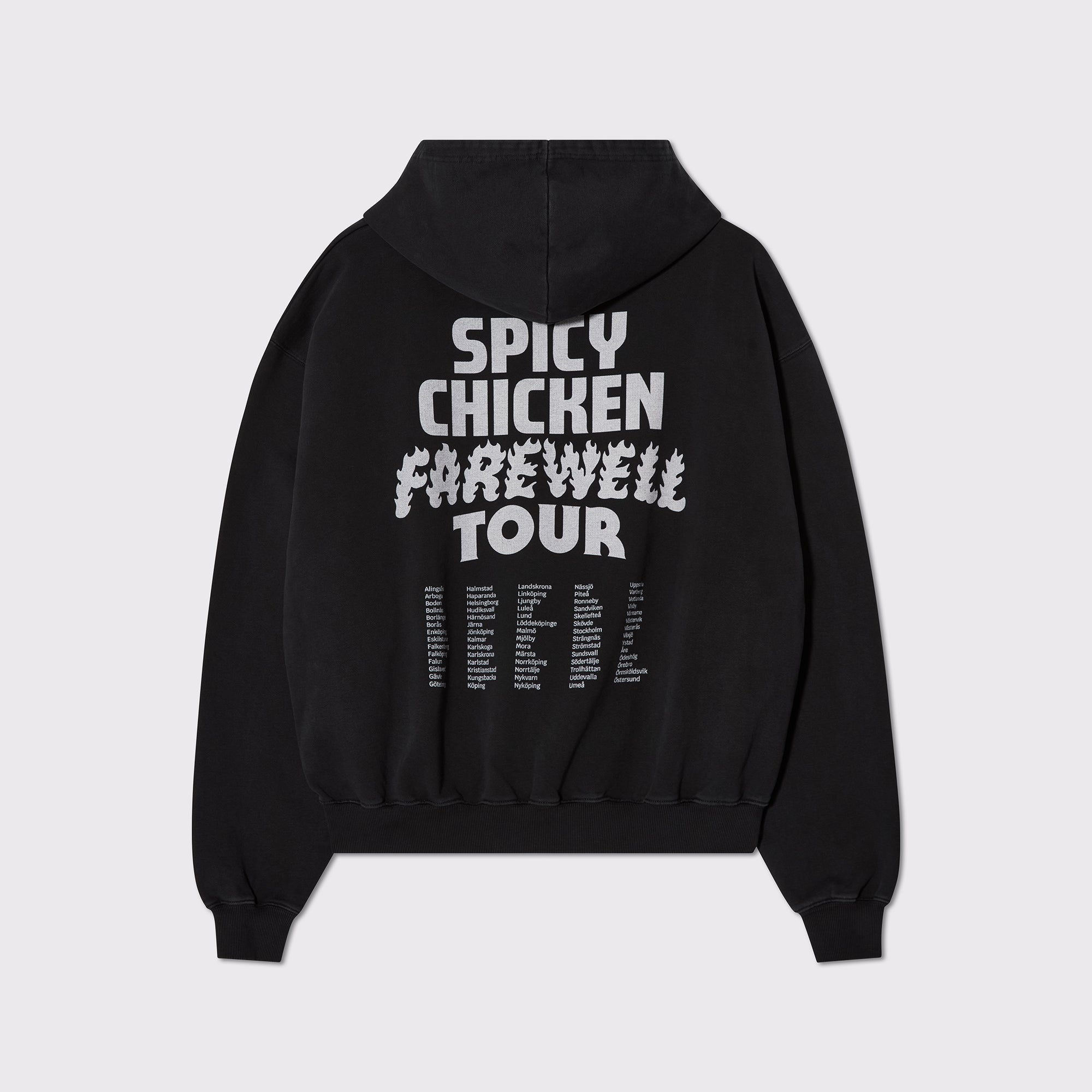 Boxy Hoodie - Tour Washed Black
